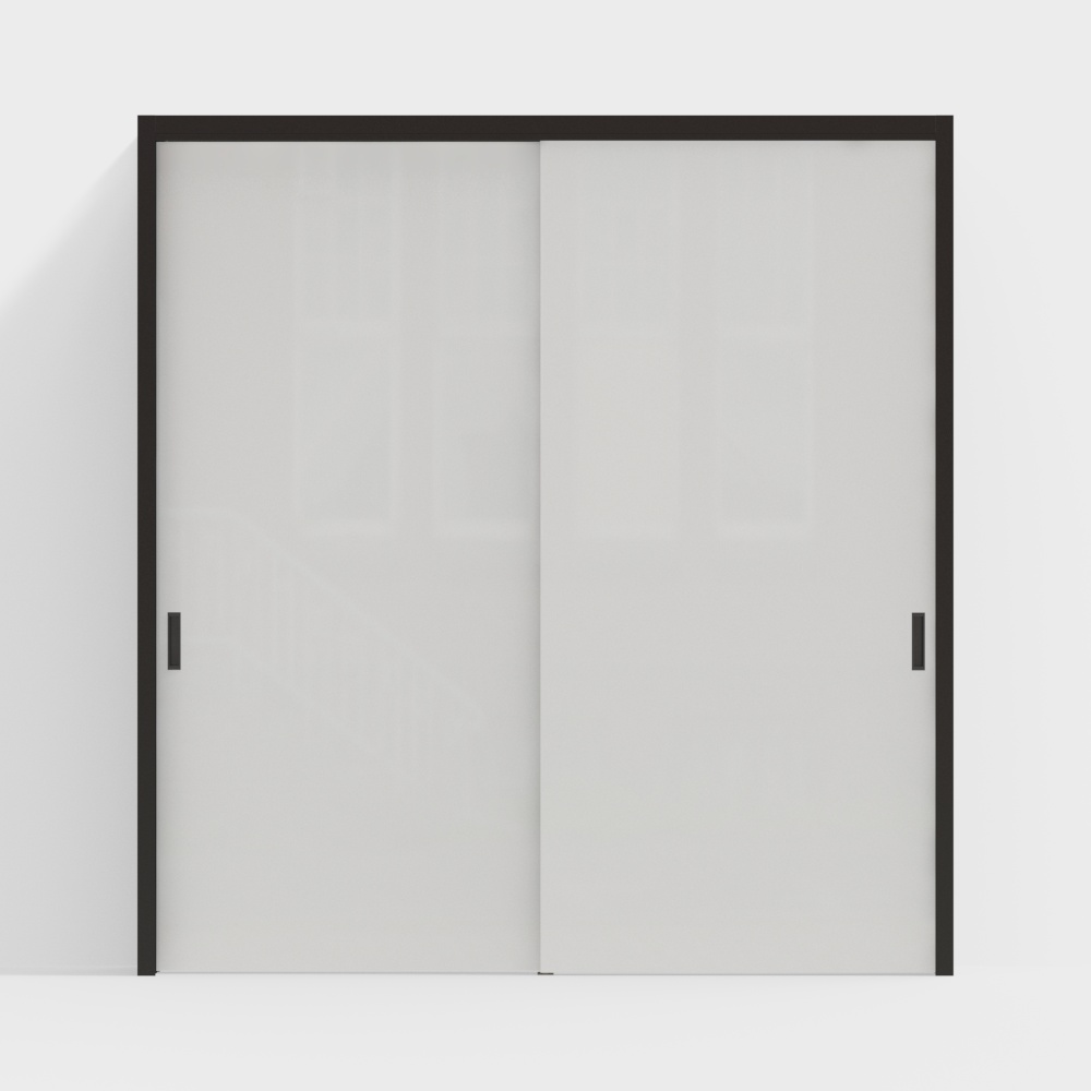 モダンな白い白い引き戸