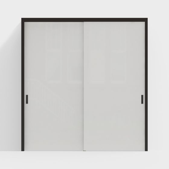 モダンな白い白い引き戸