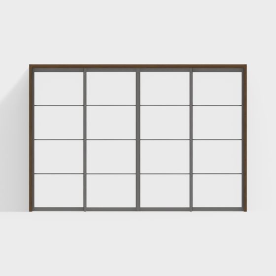 Elegant Shoji Screen 3D model for Contemporary Spaces