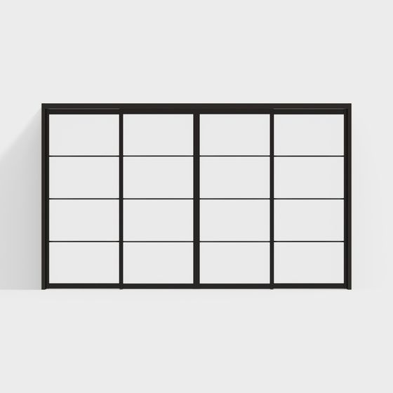 Stylish Industrial Low-Poly Window 3D model