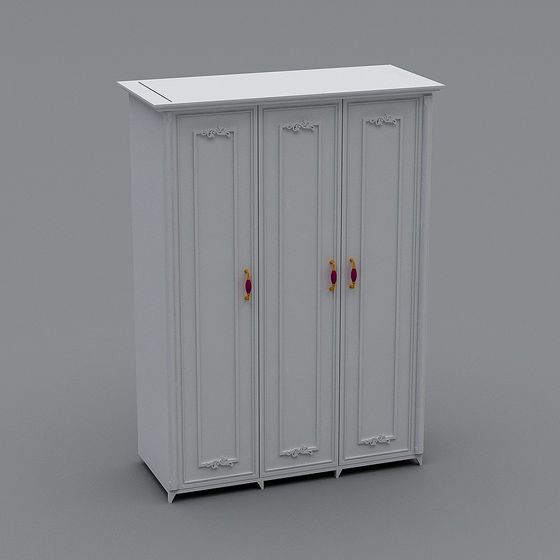 Elegant Modern Wardrobe 3D model