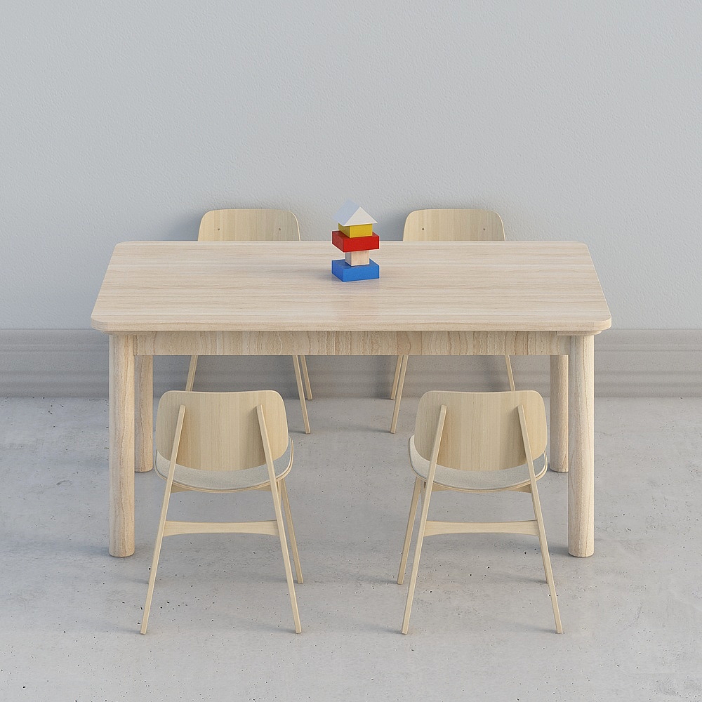 Combinaison table et chaise de salle de classe de maternelle moderne 6