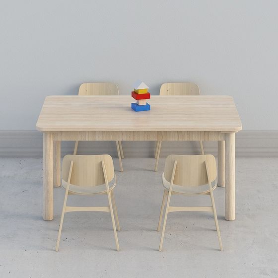 Combinaison table et chaise de salle de classe de maternelle moderne 6