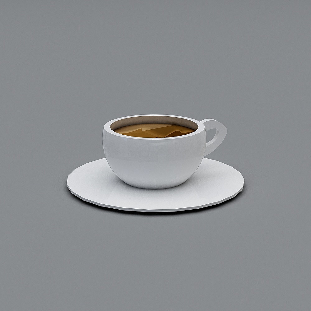 Minimalist Coffee Cup Set 3D model