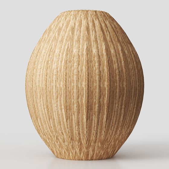 Wood Grain Egg 3D Model for Artistic Projects