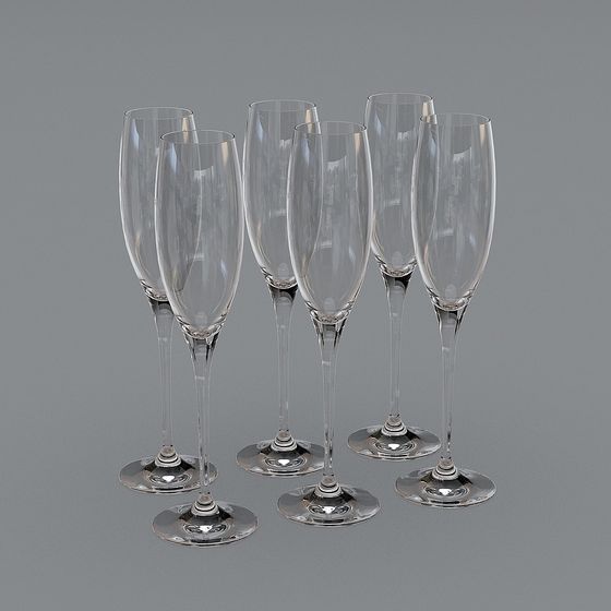 Elegant Flutes 3D model
