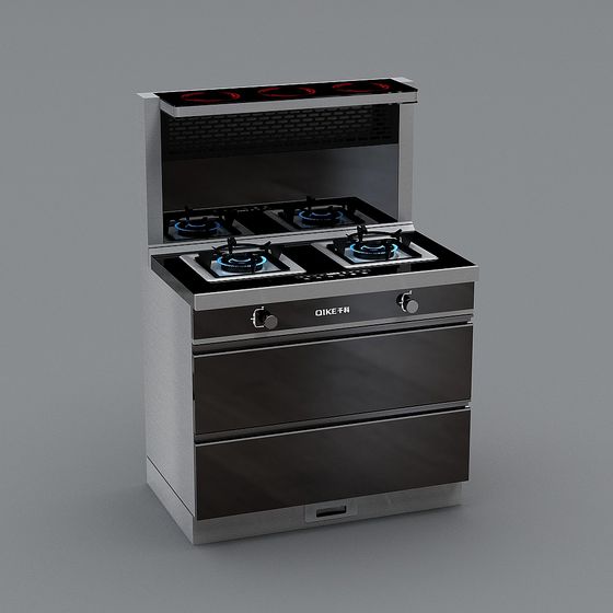 Integrated Stove QK-K1 Flame 3D Model