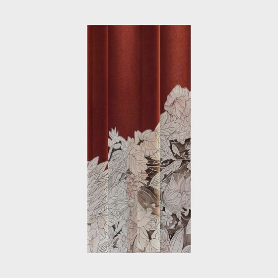 Floral Curtain 3D Model for Elegant Interiors