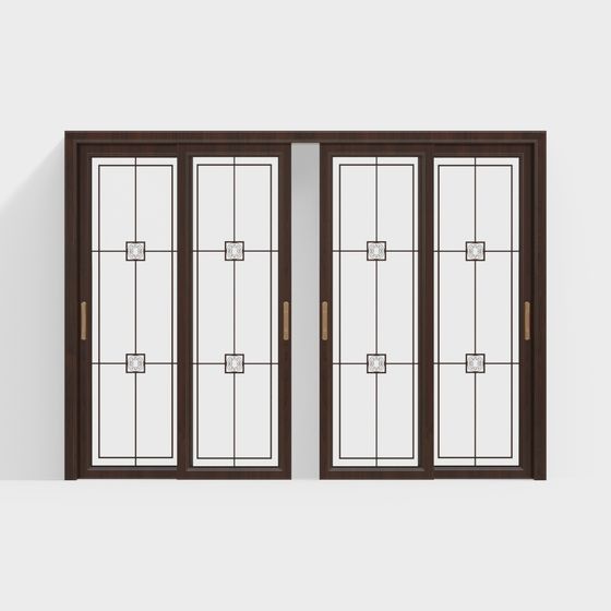 Elegant Low-Poly 3D Door Model