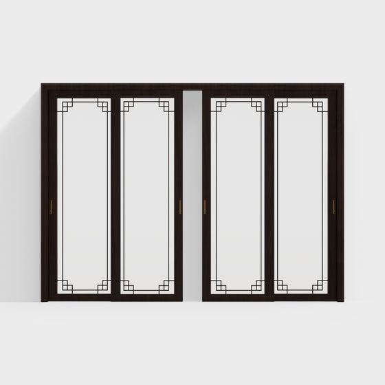 Art Deco Sliding Doors 3D model