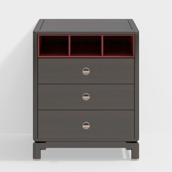 Contemporary Polygon Bedside Table 3D model