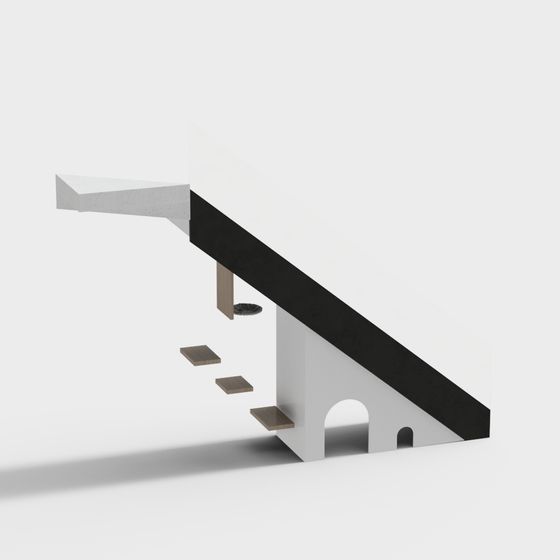 Elegant Minimalist 3D Staircase Model for Creative Projects