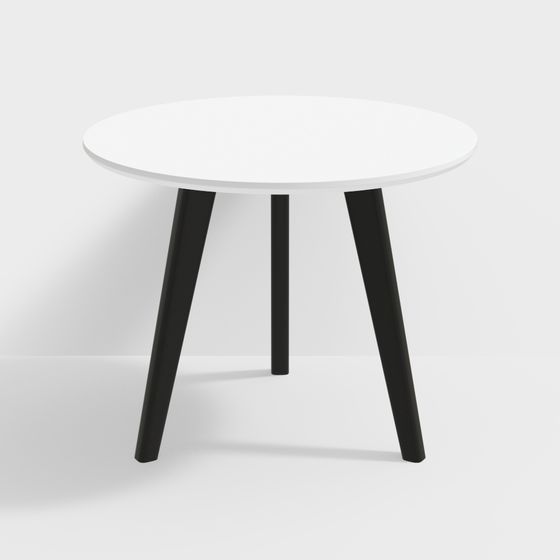 Low Poly Round Table 3D model Design