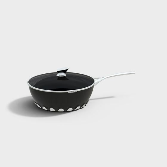 Stylish Frying Pan 3D model for Modern Kitchens