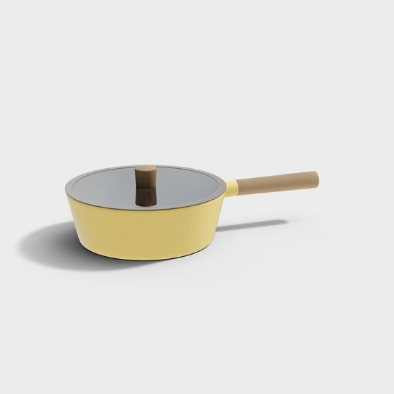 High-Detail Low-Polygon Skillet 3D Model