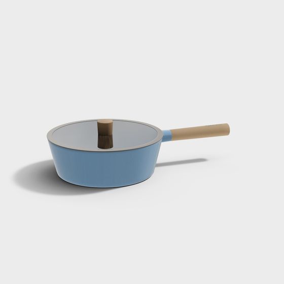 Stylish Low Poly Frying Pan 3D model