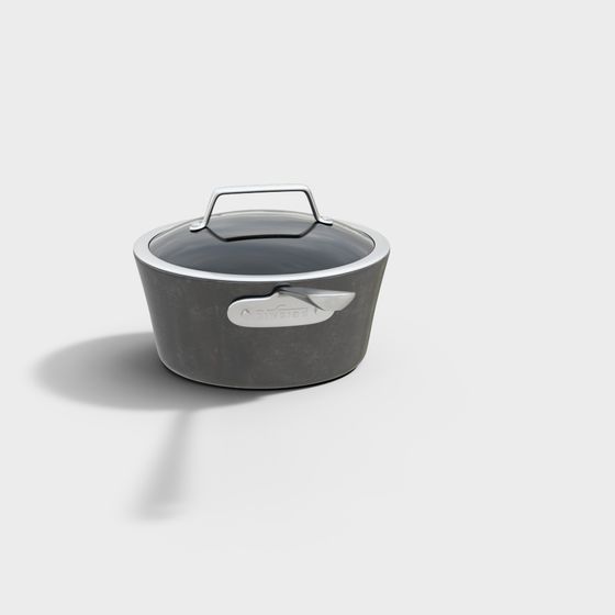 Stylish Minimalist Cookware 3D Model for Modern Kitchens