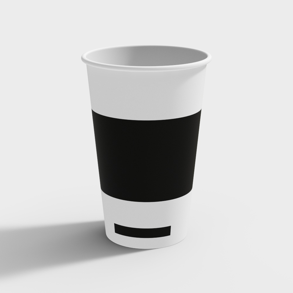 Stylish Minimalist Paper Cup 3D model