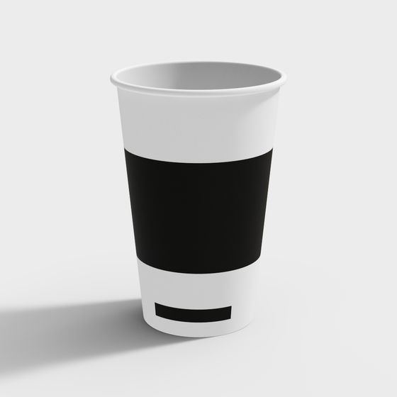 Stylish Minimalist Paper Cup 3D model