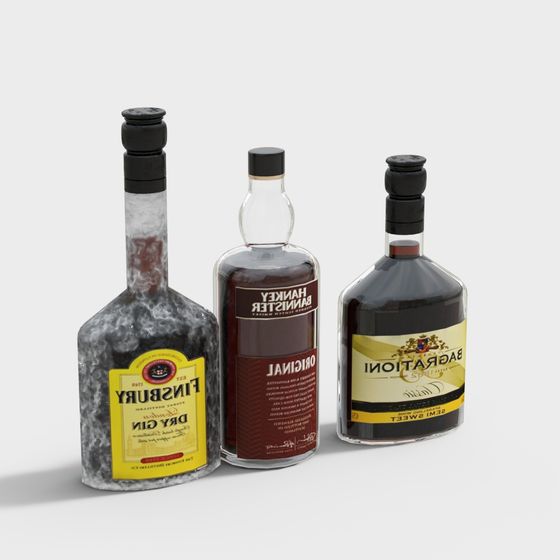 Stylish 3D Bottle Models for Creative Projects