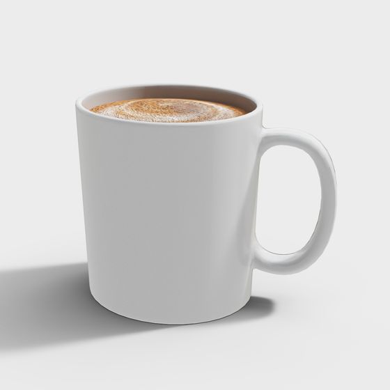 Elegant Low-Poly Coffee Cup 3D model