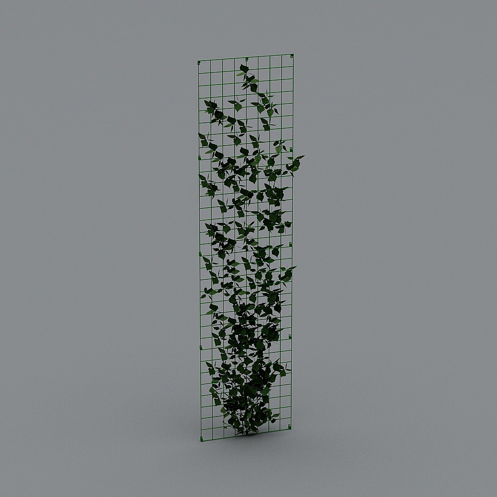 Charming Climbing Plant Wall 3D Model