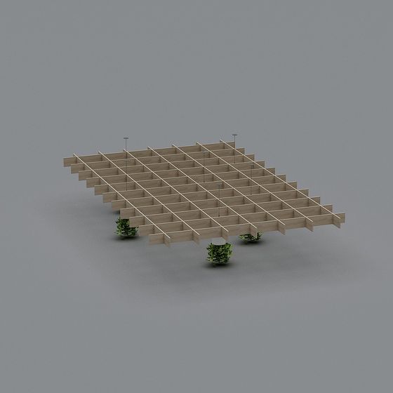 Suspended Garden 3D model - Modern Art Installation