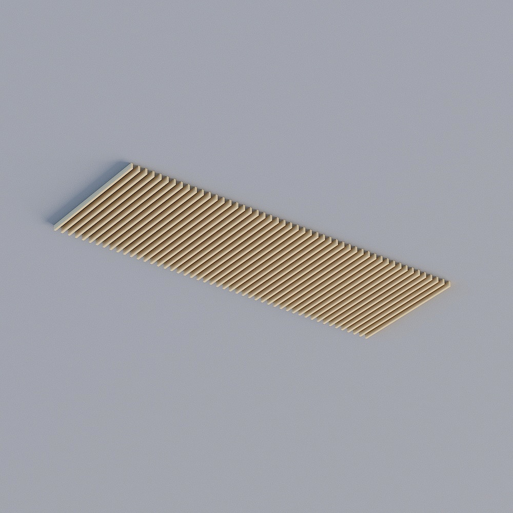 Light beige decorative wall panel with vertical slats and modern style on grey background