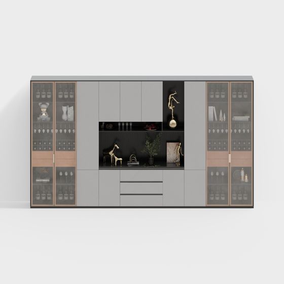 Light luxury wine cabinet
