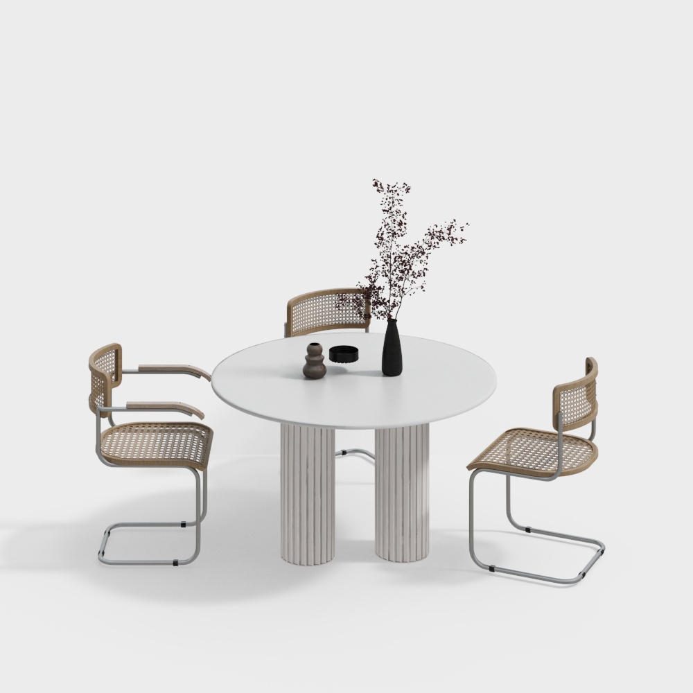 Table et chaises de salle à manger Wabi-sabi