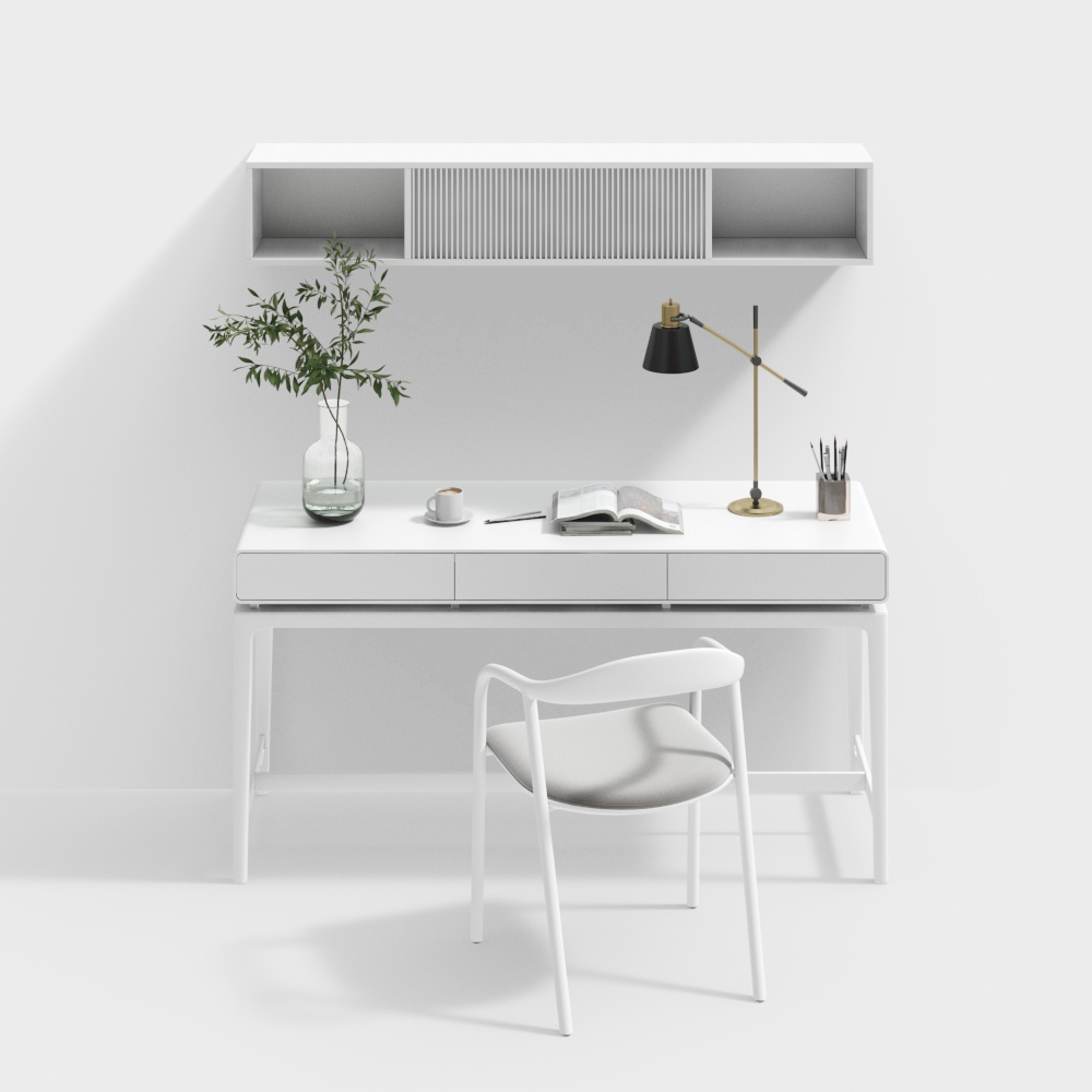 Neo-Chinese desk and chair combination