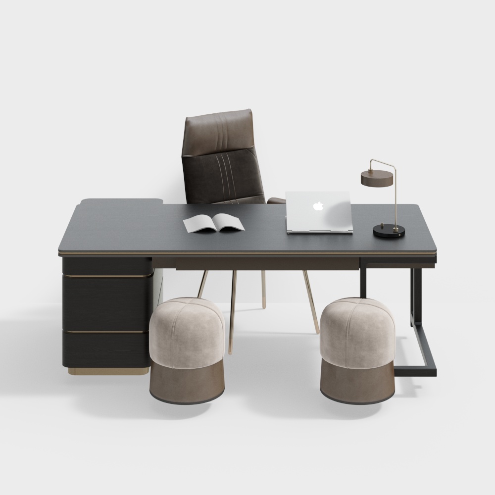 モダンなデスクとチェアのセット