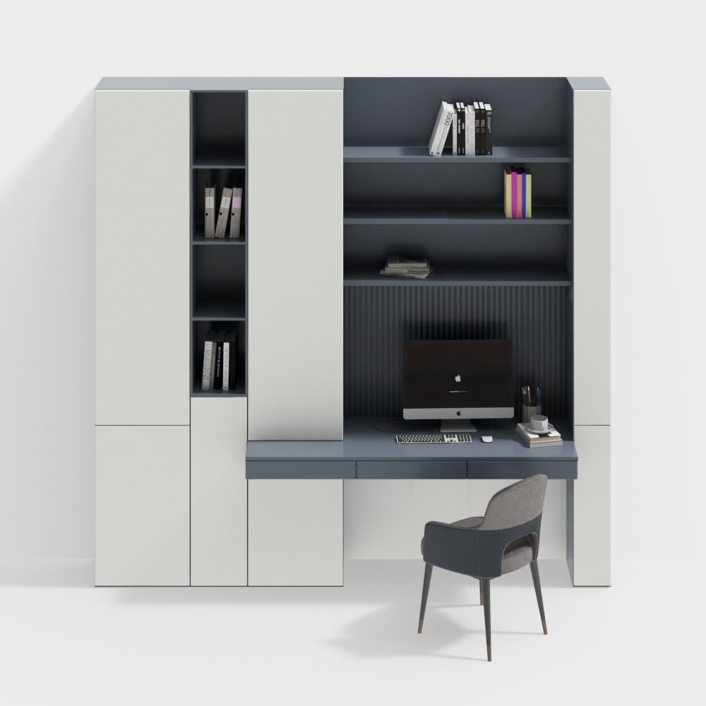 Combinación de escritorio y silla moderna