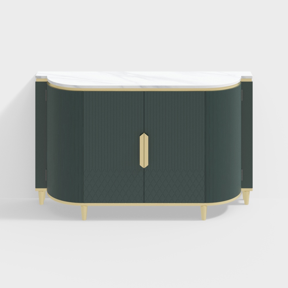 Light luxury sideboard (dark green)