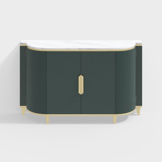 Elegant Arc Cabinet 3D model for Contemporary Spaces