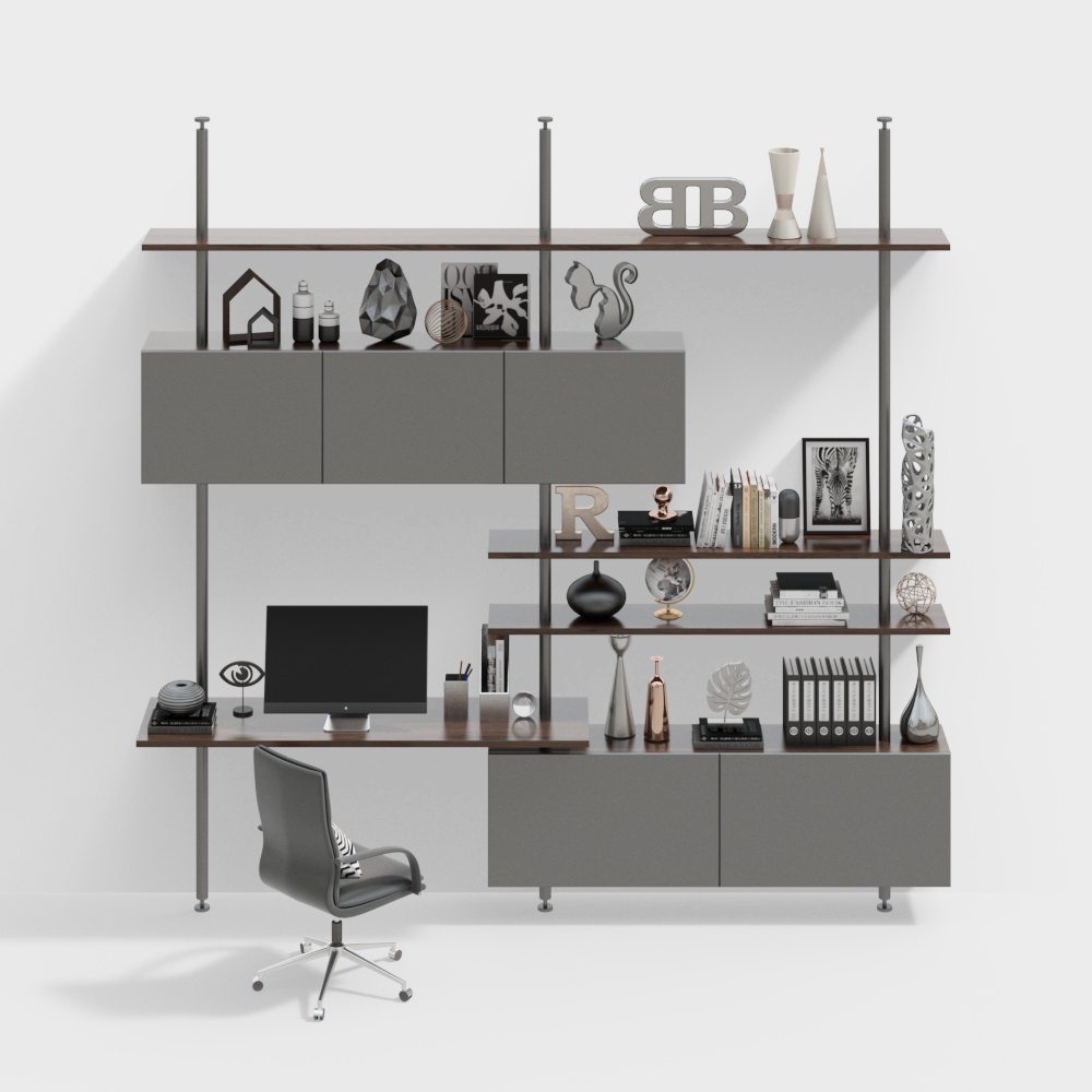 Combinaison de bureau et chaise modernes