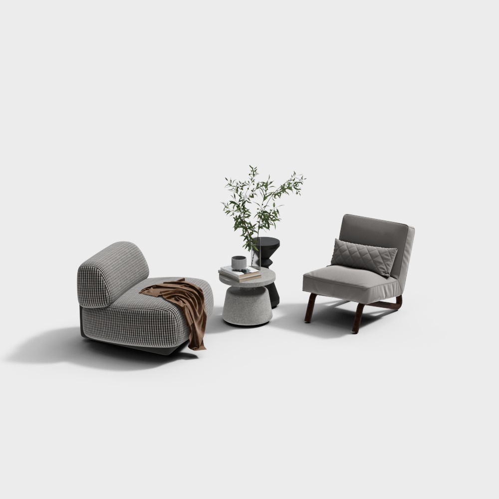 Modern casual table and chair combination