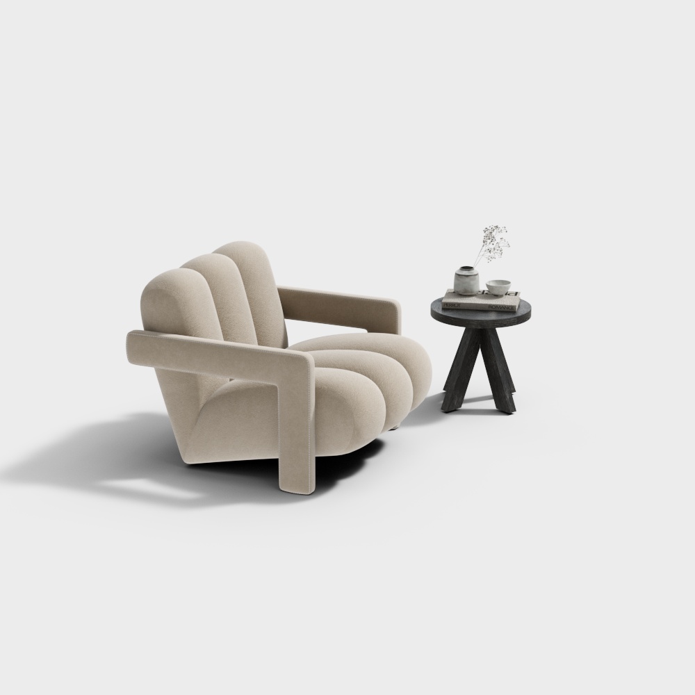 Combinación Casual de Mesa y Silla Wabi-sabi