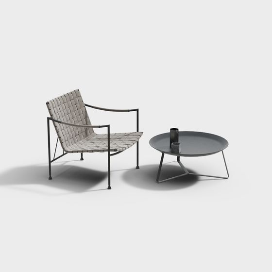 モダンでカジュアルなテーブルと椅子のセット