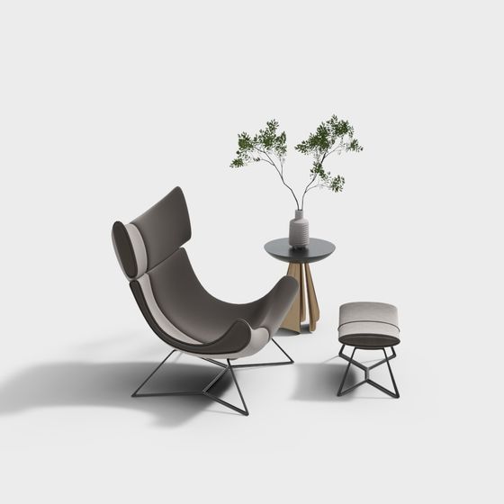 Combinazione di tavolo e sedie casual moderne