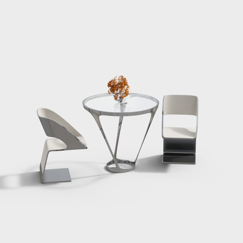 Combinazione di tavolo e sedie casual moderne