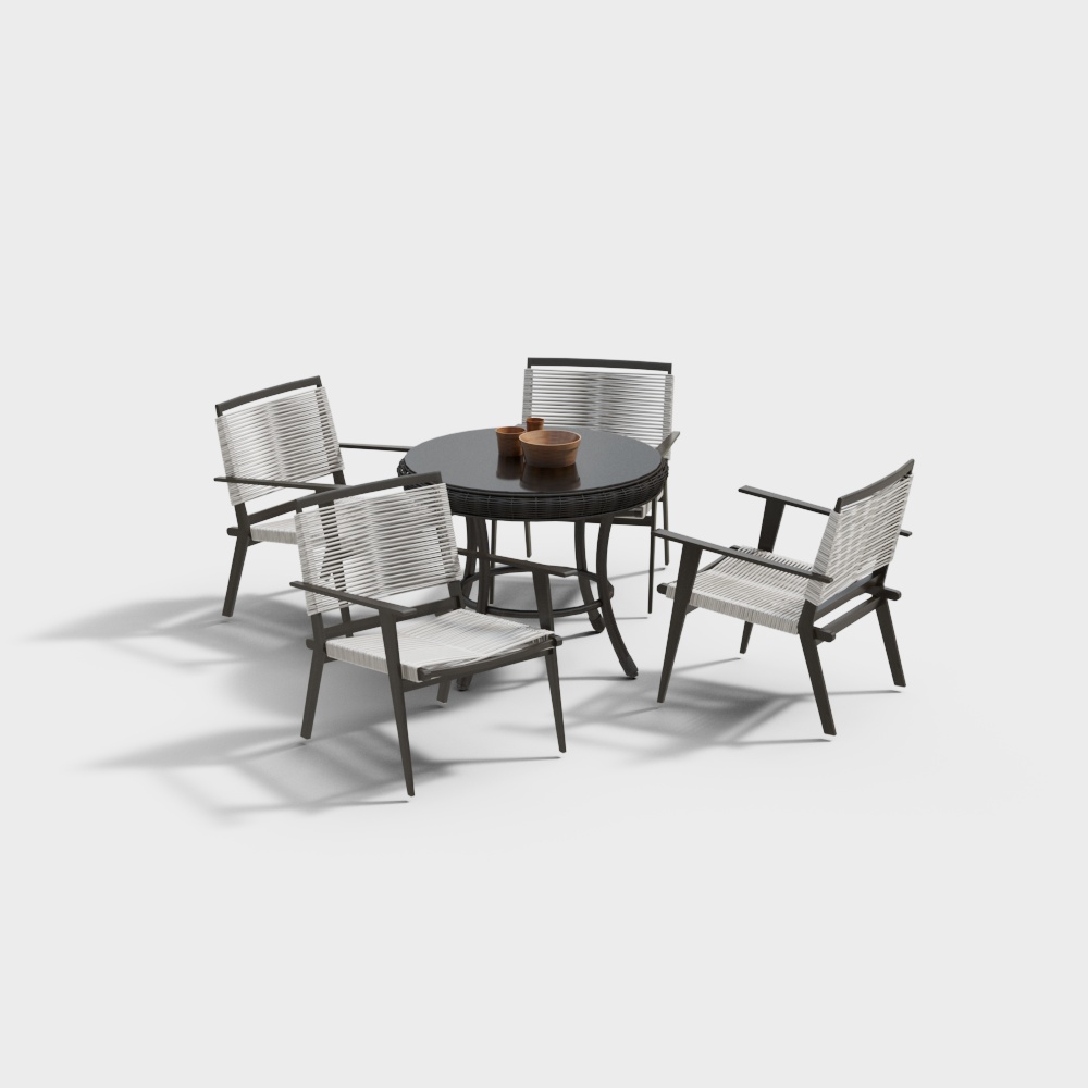 โต๊ะและเก้าอี้แบบจีนใหม่ที่ไม่เป็นทางการ