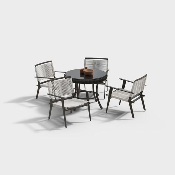 โต๊ะและเก้าอี้แบบจีนใหม่ที่ไม่เป็นทางการ