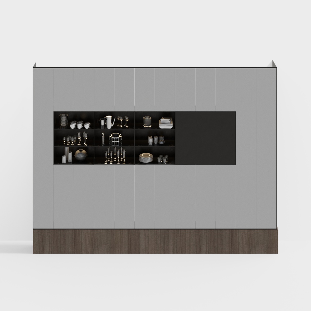 Nouveau modèle 3D de salon chinois lumineux de luxe ID 11878990 Cave à vin