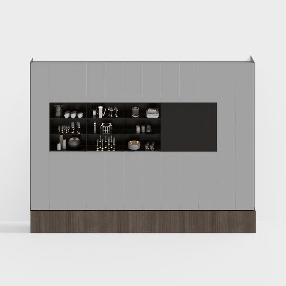 Nouveau modèle 3D de salon chinois lumineux de luxe ID 11878990 Cave à vin