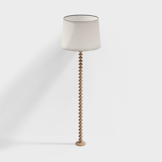 Elegant Low-Poly Floor Lamp 3D model