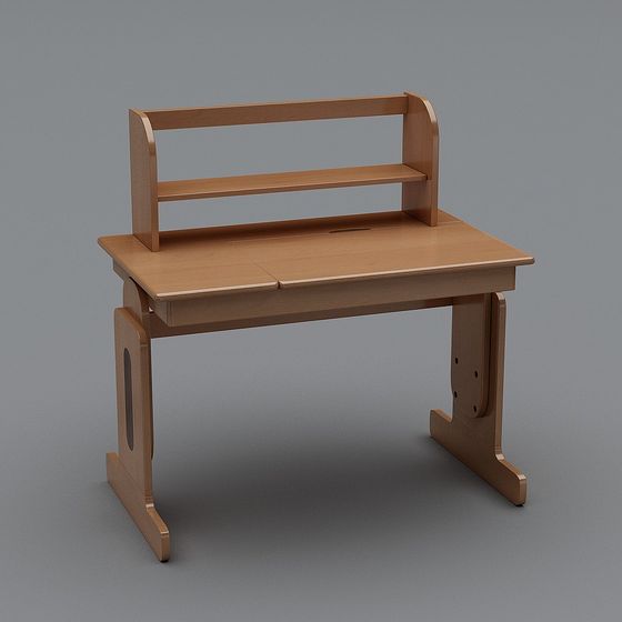 Modern Minimalist Student Desk 3D model