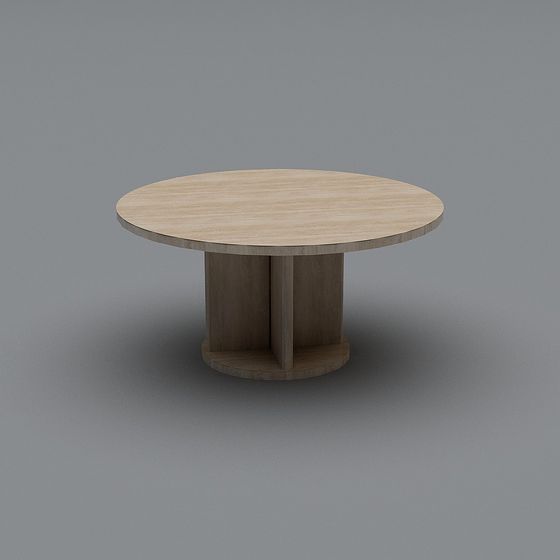 Stylish Low-Polygon Round Table 3D model