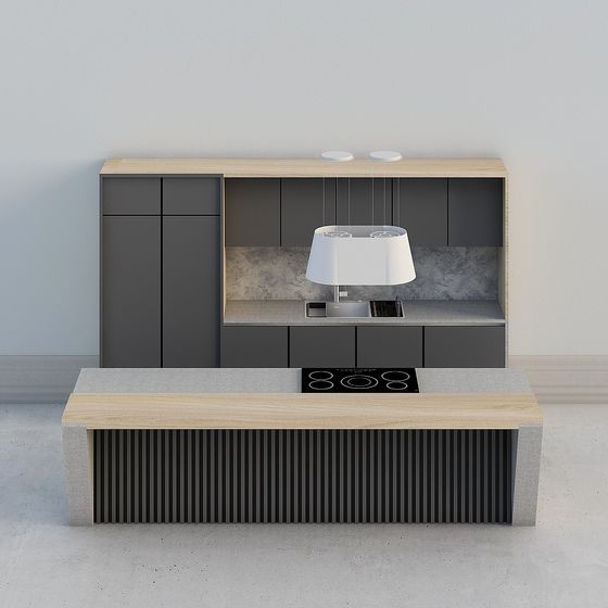 Stylish Modern Kitchen Cabinet 3D model