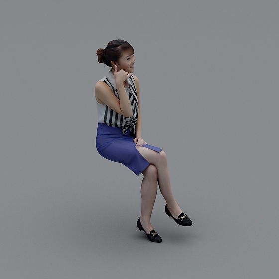 Chic Urban Woman 3D model for Modern Design